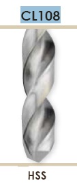 Спиральное сверло средней длины для алюминия по DIN 338 HSS серия CL108  